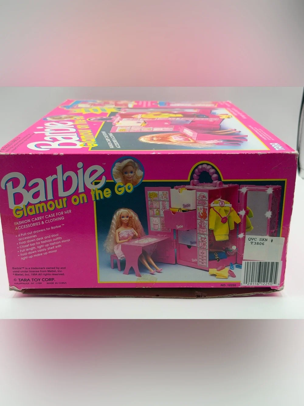 Vintage Barbie Glamour On The Go Carry Case Hot Pink - Tested